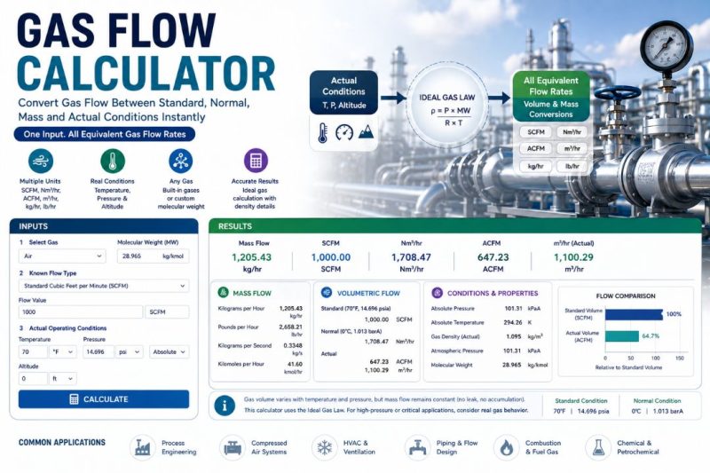 Gas Flow Calculator