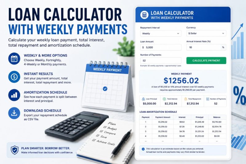 Loan Calculator with Weekly Payments
